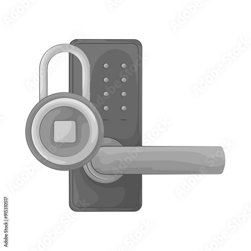 Illustration of smart door lock 