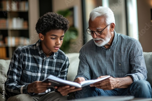 Sharing Wisdom: Young Person Learning About Dividend Stocks from a Senior Mentor