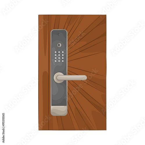 Illustration of smart door lock 
