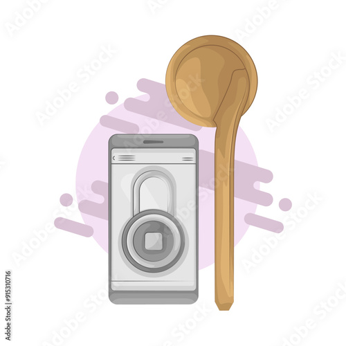Illustration of door handle 