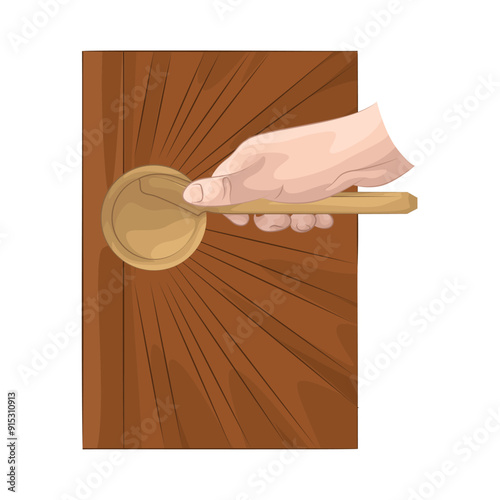 Illustration of door handle 