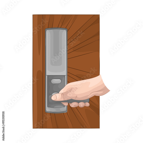 Illustration of door lock 