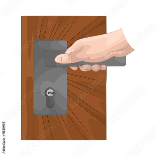 Illustration of door lock 