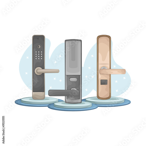 Illustration of door lock 