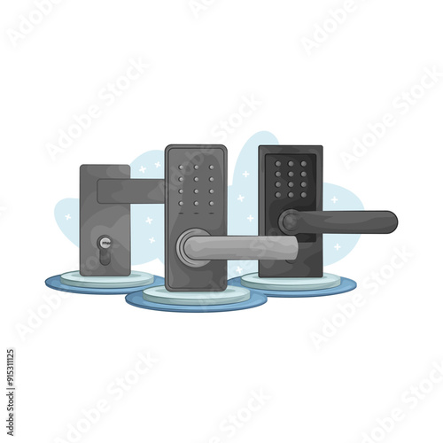 Illustration of door lock 