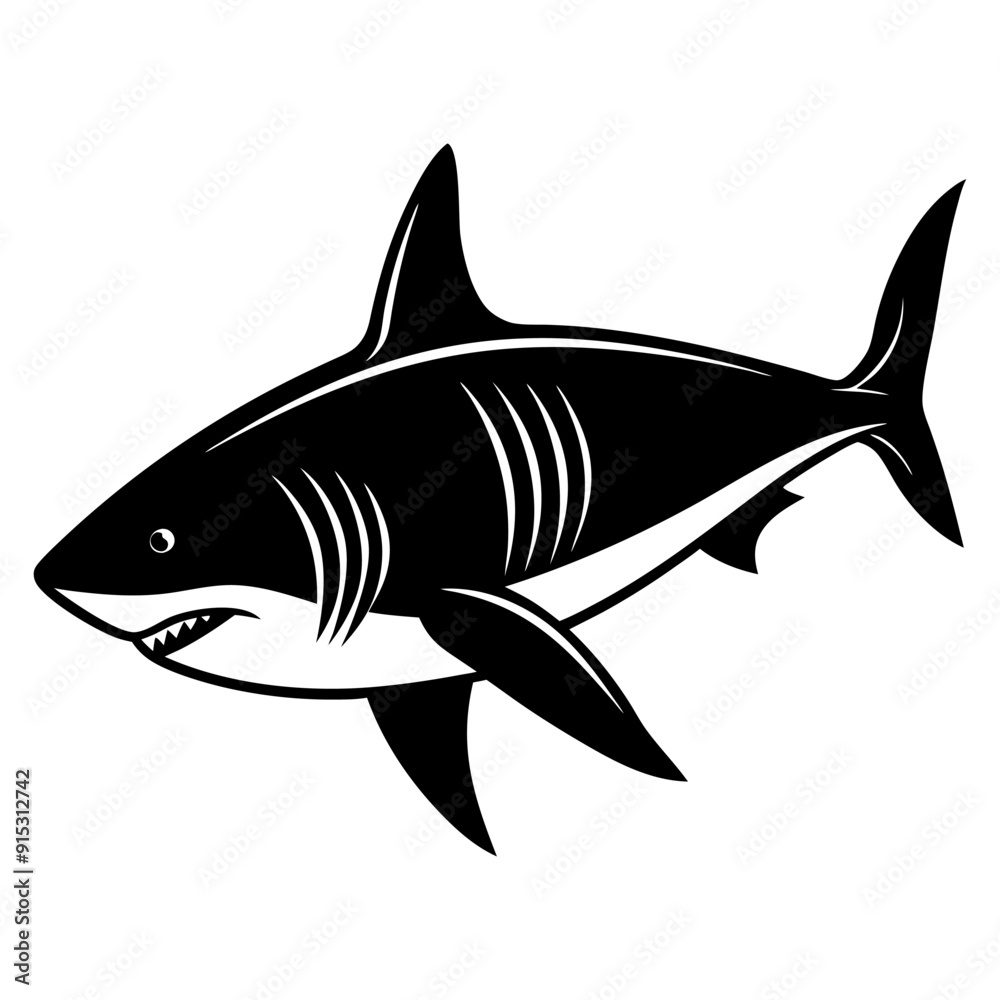 silhouette of a shark vector silhouette of a shark vector