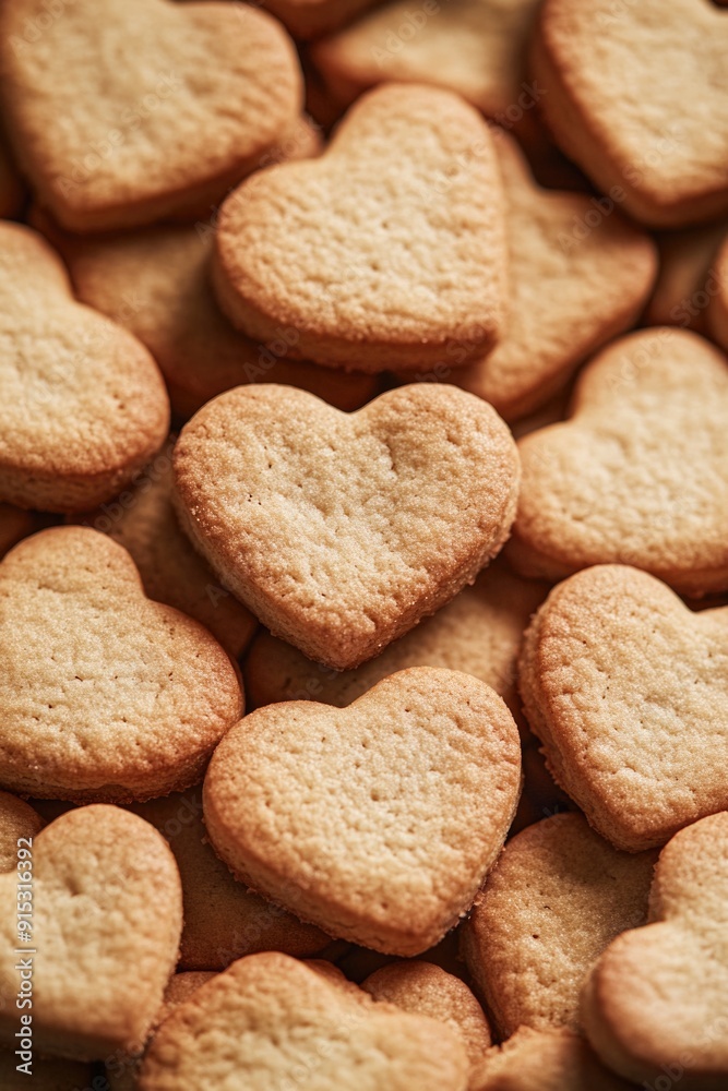 Stacked heart-shaped cookies Stacked heart-shaped cookies