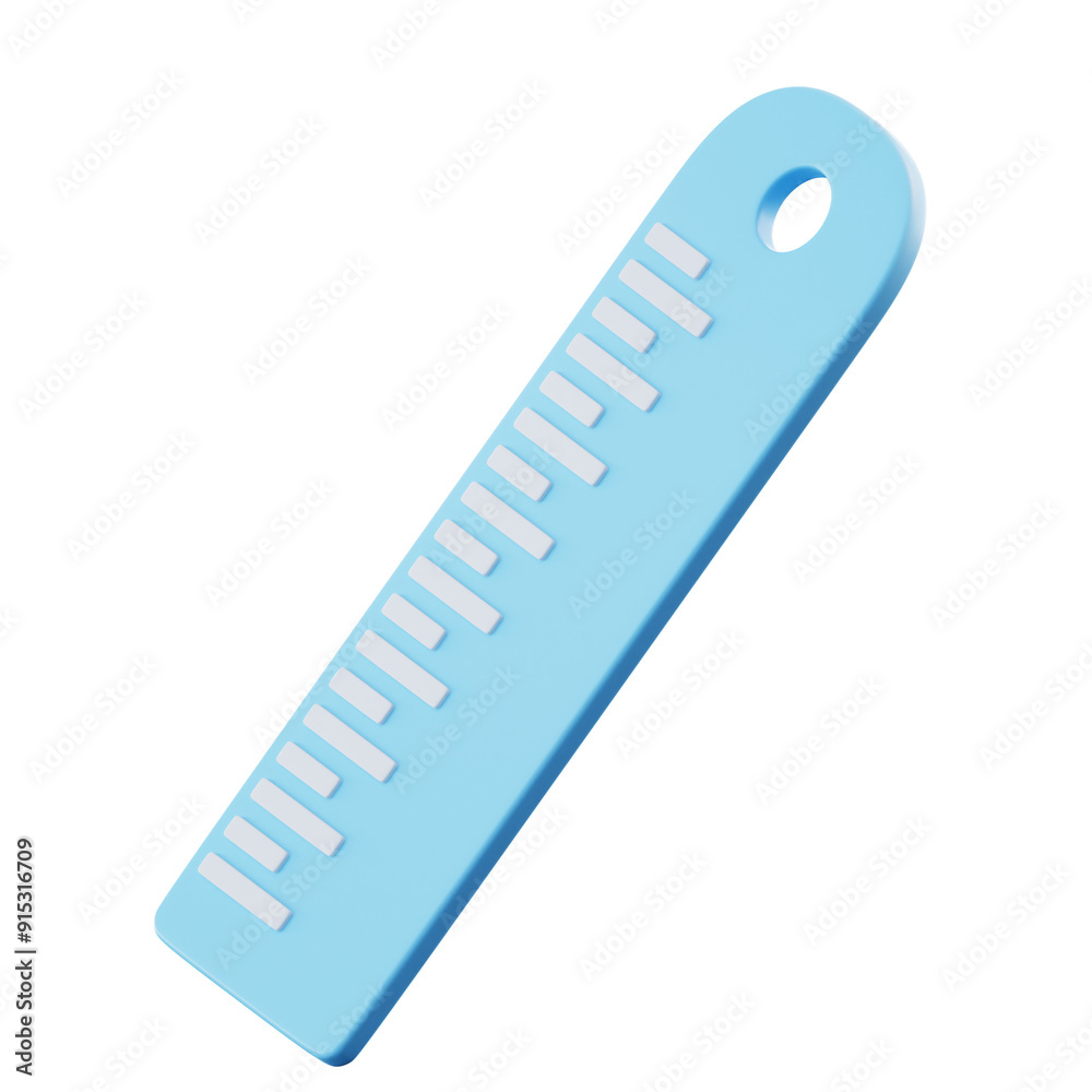 3D Illustration Ruler 3D Illustration Ruler