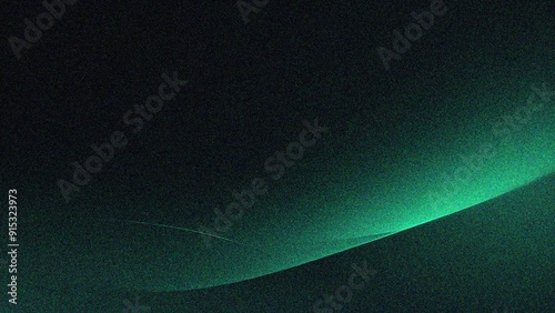 Grainy poster background, abstract green color noisy color gradient wave shape texture banner header cover backdrop design