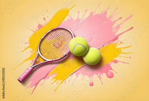 tennis racket and ball photo