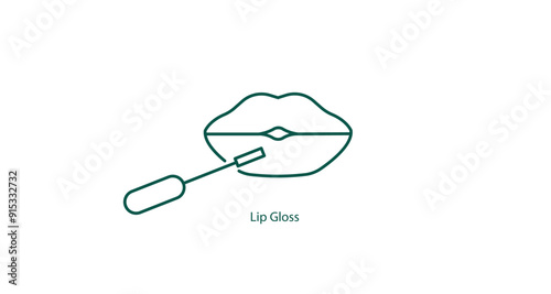 Glossy Lip Gloss Tube Vector Design