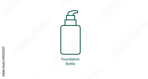 Liquid Foundation Makeup Bottle Illustration