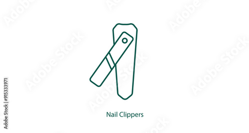 Professional Nail Clippers Icon Illustration