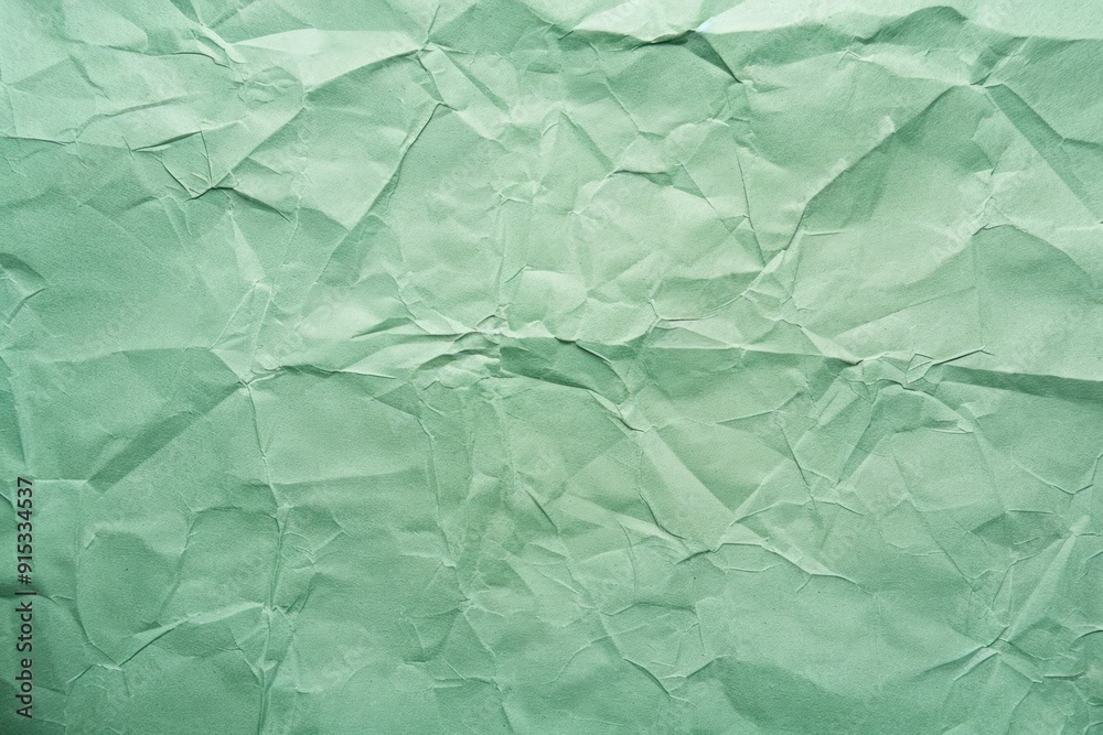 Obraz premium Crumpled green paper texture