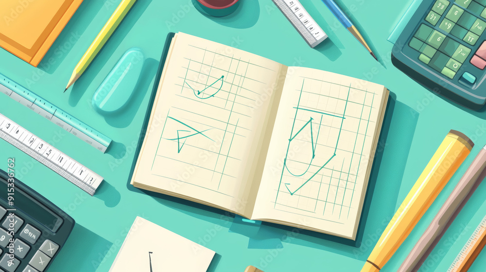 Notebooks: A few closed notebooks in different colors and sizes, stacked neatly.
Notebooks: A few closed notebooks in different colors and sizes, stacked neatly.