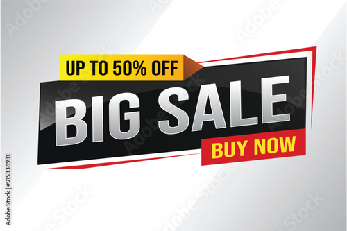 Big sale buy now poster banner graphic design icon logo sign symbol social media website coupon Banner design template for marketing. Special offer promotion retail

