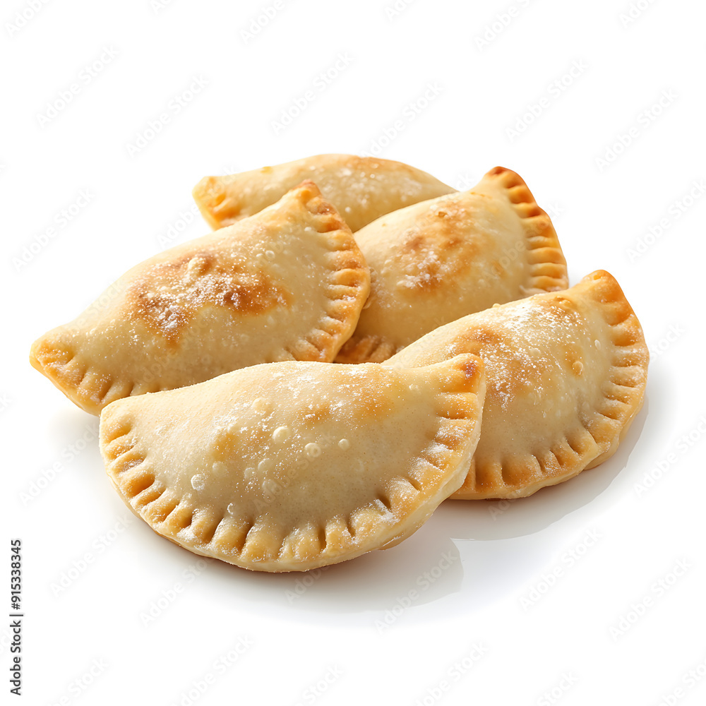 Polish pierogi, varenyky isolated on white background Polish pierogi, varenyky isolated on white background