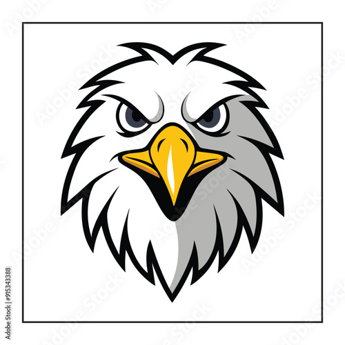 Wallpaper Mural Eagle Head Logo Minimalist Vector Art Illustration Torontodigital.ca