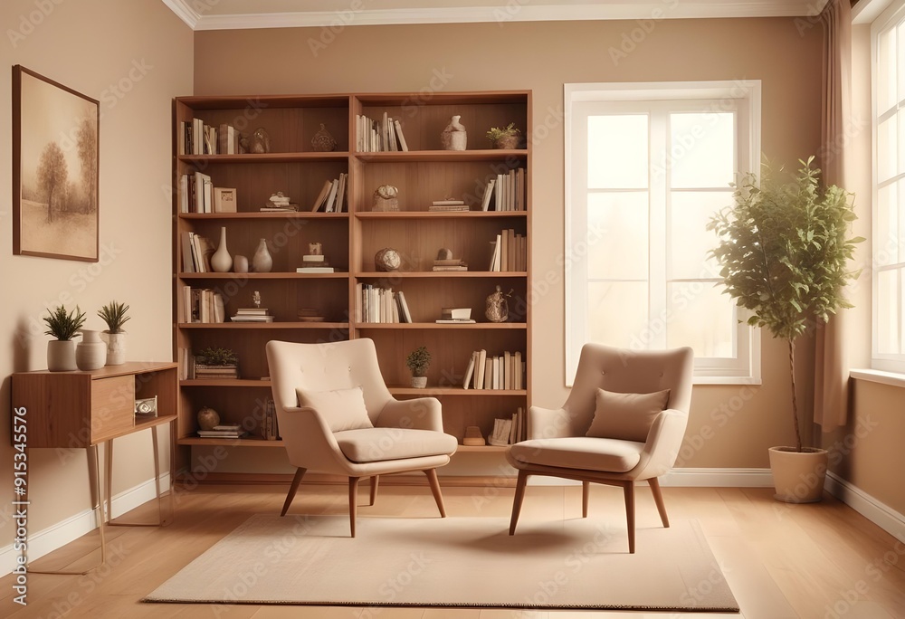 Photo modern style interior room 3d illustration Photo modern style interior room 3d illustration