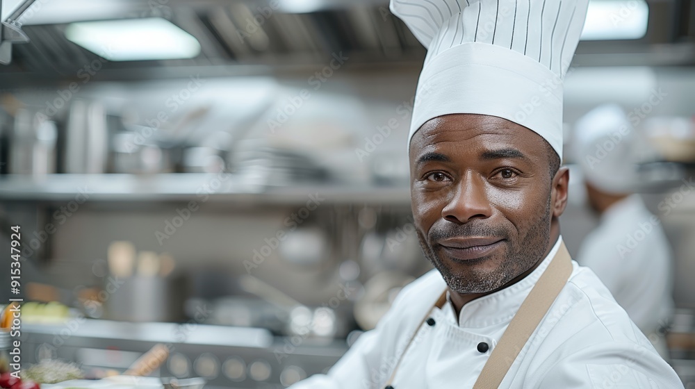A skilled chef prepares a gourmet dish in a busy restaurant kitchen during lunchtime hours A skilled chef prepares a gourmet dish in a busy restaurant kitchen during lunchtime hours