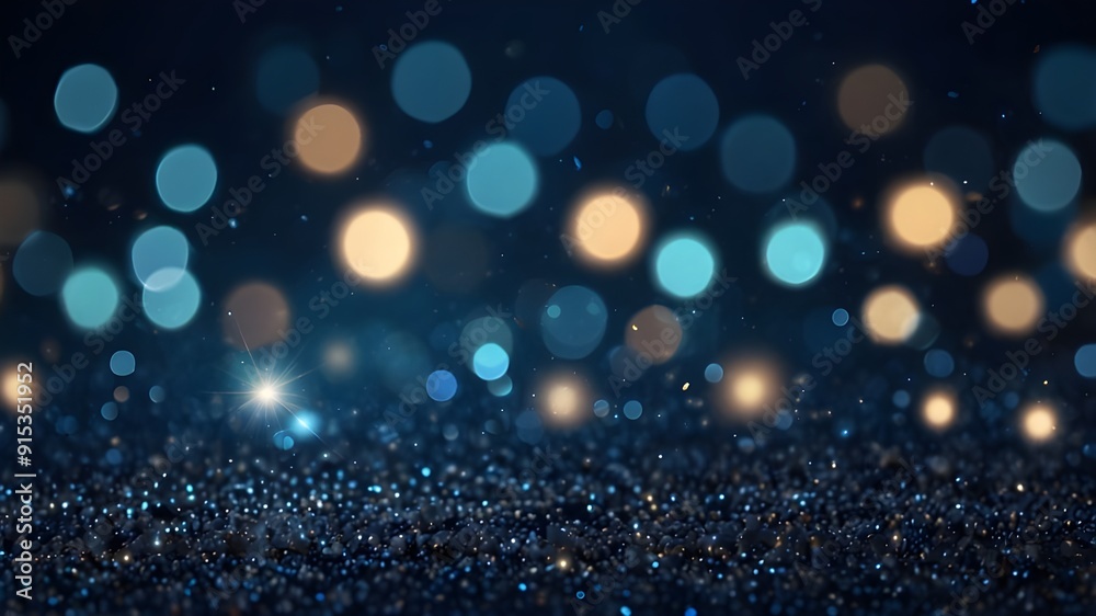 blue glitter with light effects and bokeh effect blue glitter with light effects and bokeh effect