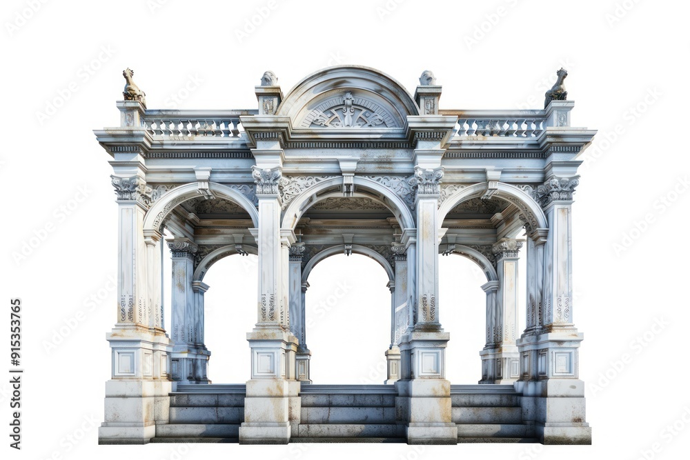 Obraz premium Elegant neoclassical marble archway structure