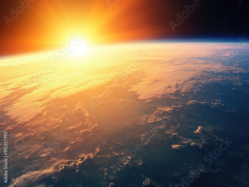 Stunning Sunrise Over Earth From Space: A Breathtaking View of Our Planet's Horizon