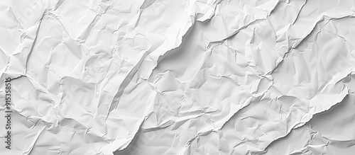 Blank white crumpled and cr...