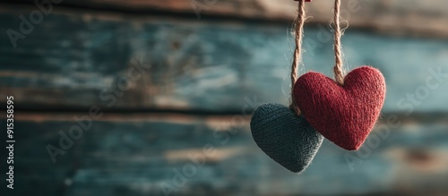 Concept of love Hearts hang...