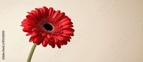 red gerbera blossom. with copy space image. Place for adding text or design photo