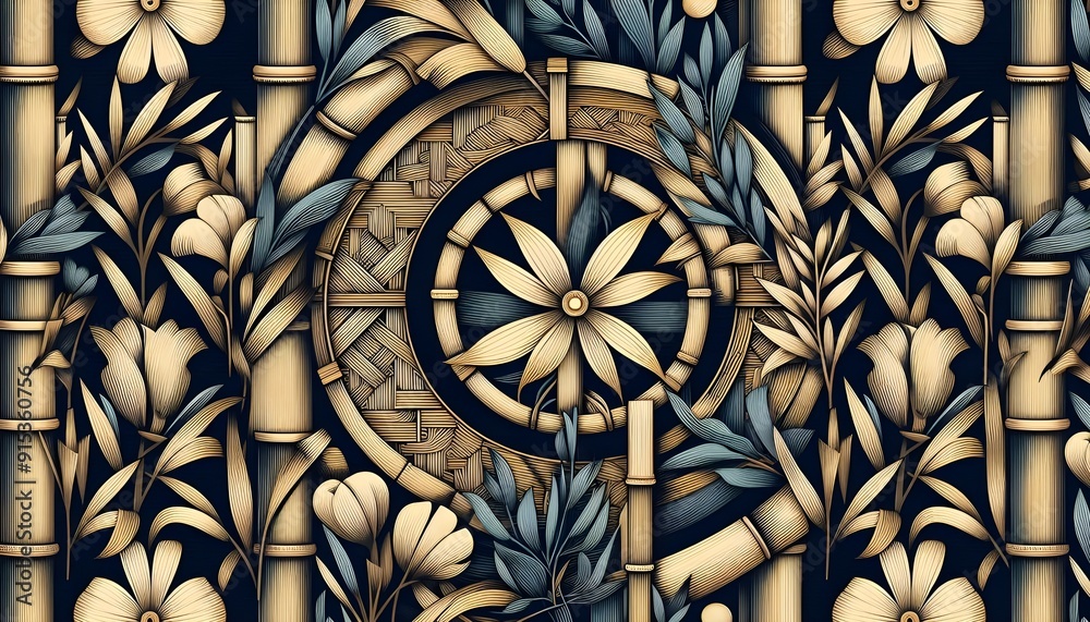 Bamboo reed pattern design Bamboo reed pattern design