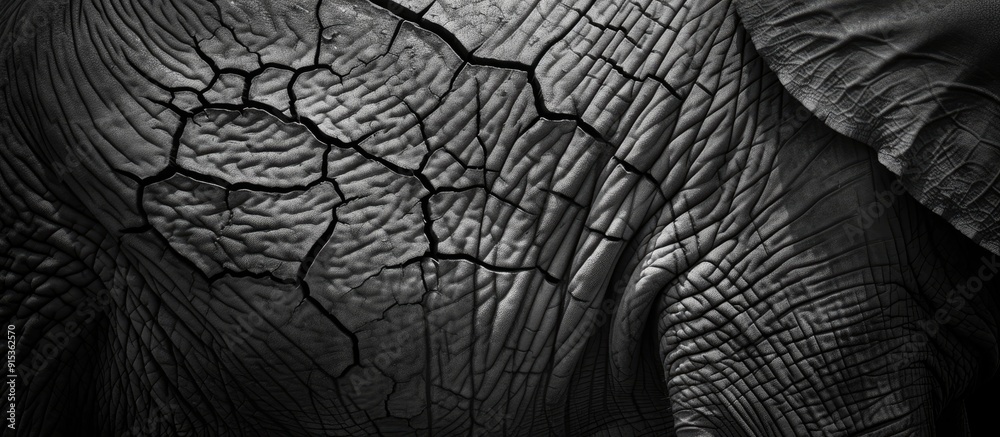 Monochrome background featuring elephant skin texture. with copy space image. Place for adding text or design Monochrome background featuring elephant skin texture. with copy space image. Place for adding text or design
