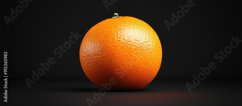 Orange set against a black ...