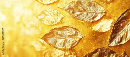 Bright yellow leaf gold foi...