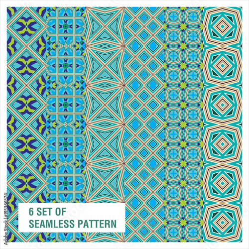 Seamless pattern geometric texture, seamless vector background. Abstract Patterns, 6 set Patterns
Modern stylish texture. Repeating geometric tiles Designs 