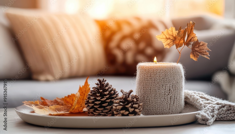 Fall decor, seasonal decorations, cozy home setting, inviting Fall decor, seasonal decorations, cozy home setting, inviting