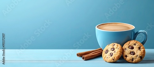 A coffee cup with a cinnamo...