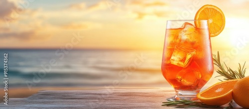 Aperol spritz cocktail in a...