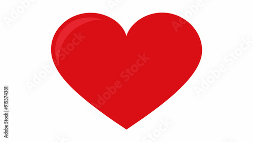 Free Download Simple Red Heart Icon on White Background - GFXLoad