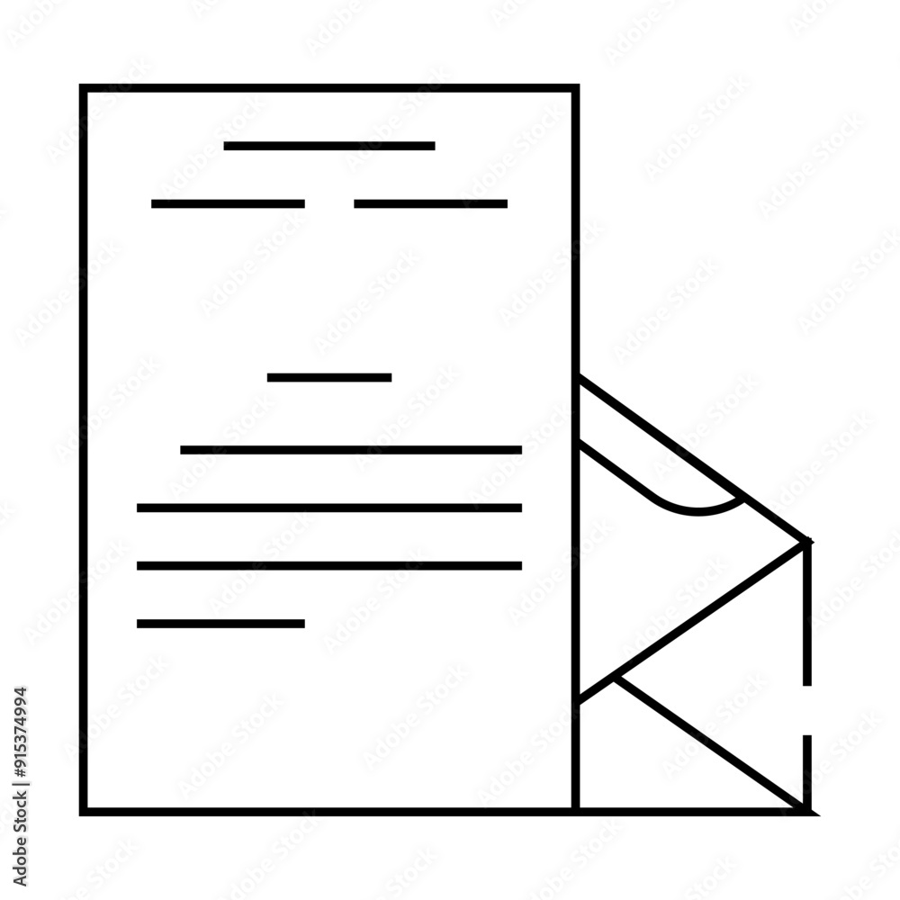 review letter mail line icon vector. review letter mail sign. isolated contour symbol black illustration review letter mail line icon vector. review letter mail sign. isolated contour symbol black illustration