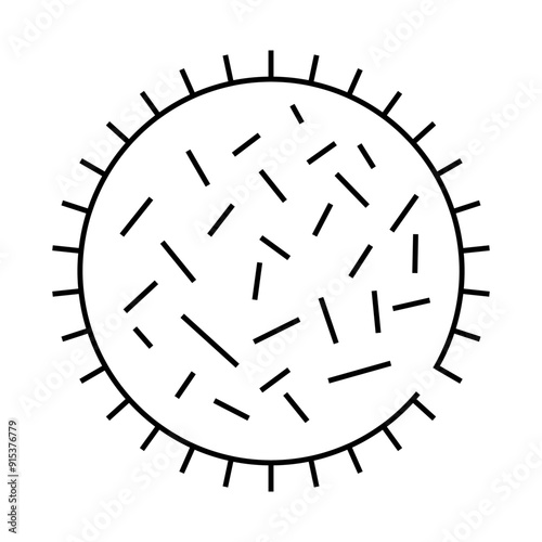 unhealthy bacteria line icon vector. unhealthy bacteria sign. isolated contour symbol black illustration