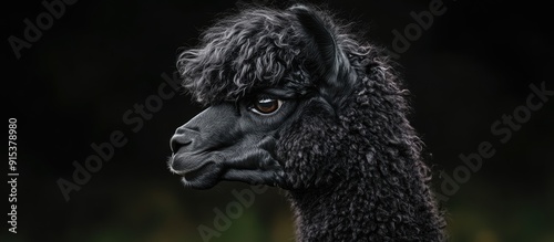 A side view of a black Suri...
