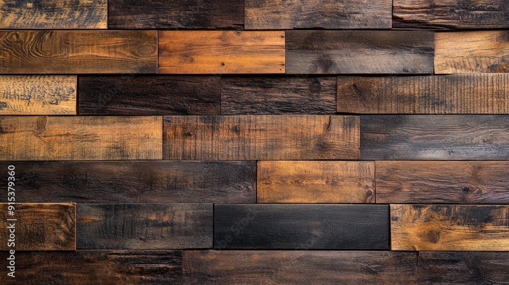 Brown wooden wall with plank board textures, varying in light and dark shades, ideal for a warm, rustic background. Brown wooden wall with plank board textures, varying in light and dark shades, ideal for a warm, rustic background.