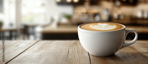 Hot cappuccino in a white c...