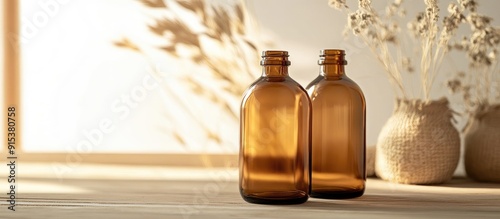 Amber glass bottle mock ups...