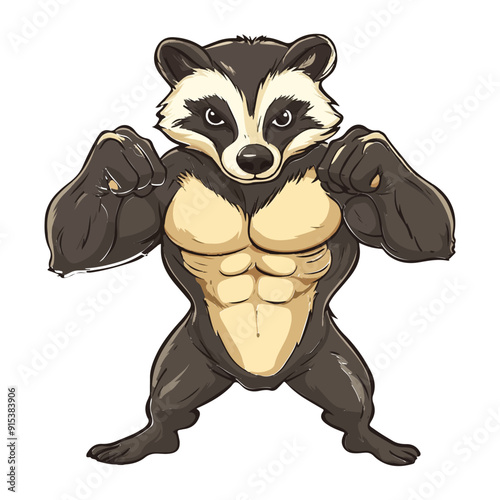 vector illustration icon about muscular animals