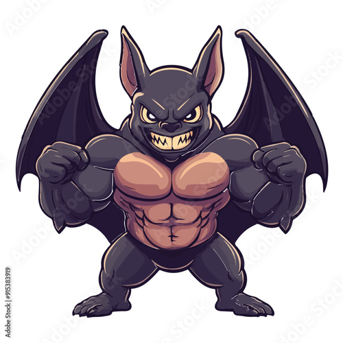 vector illustration icon about muscular animals