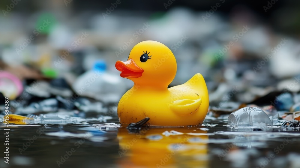 Plastic Toy in Dirty Pond Plastic Toy in Dirty Pond