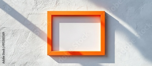 Orange frame on a light bac...