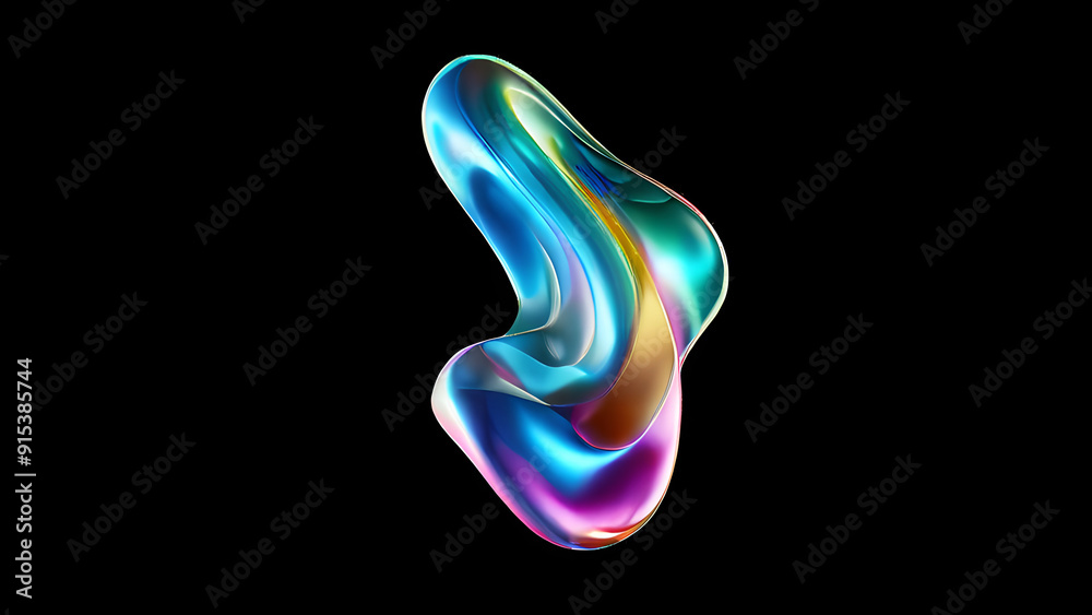 Obraz premium isolated colorful modern abstract 3d shape